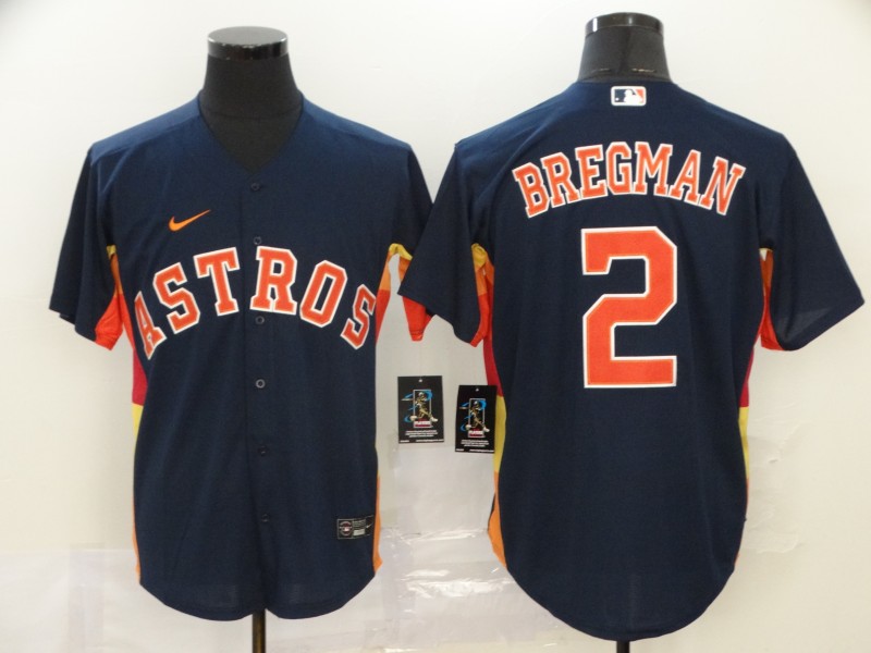 Men Houston Astros #2 Bregman Blue Nike Game MLB Jerseys